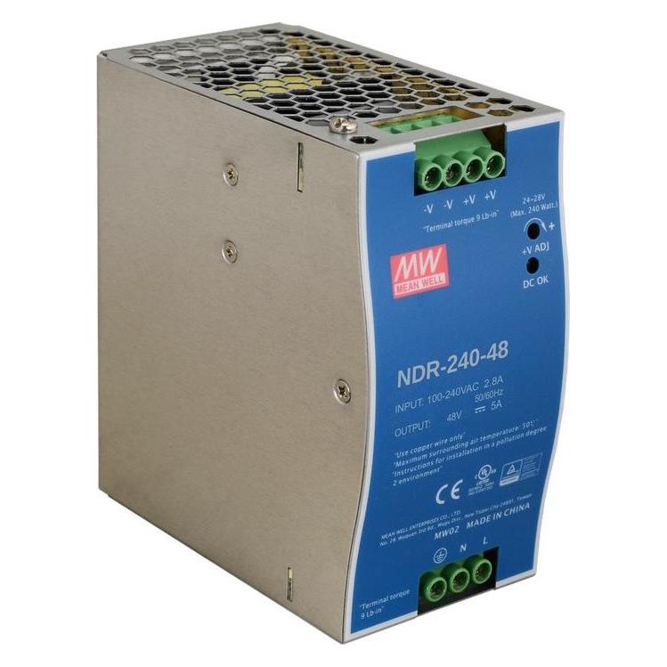 MEAN WELL DIN-SCHIENE SCHALTNETZTEIL NDR-240-48 48V/240W/5A (240 W) (38362)