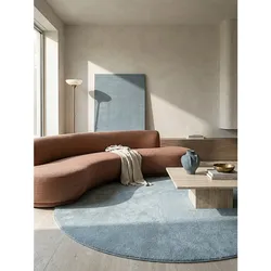 Teppich Hochflor Blau 200x200 cm - ALDAN   Kadima Design