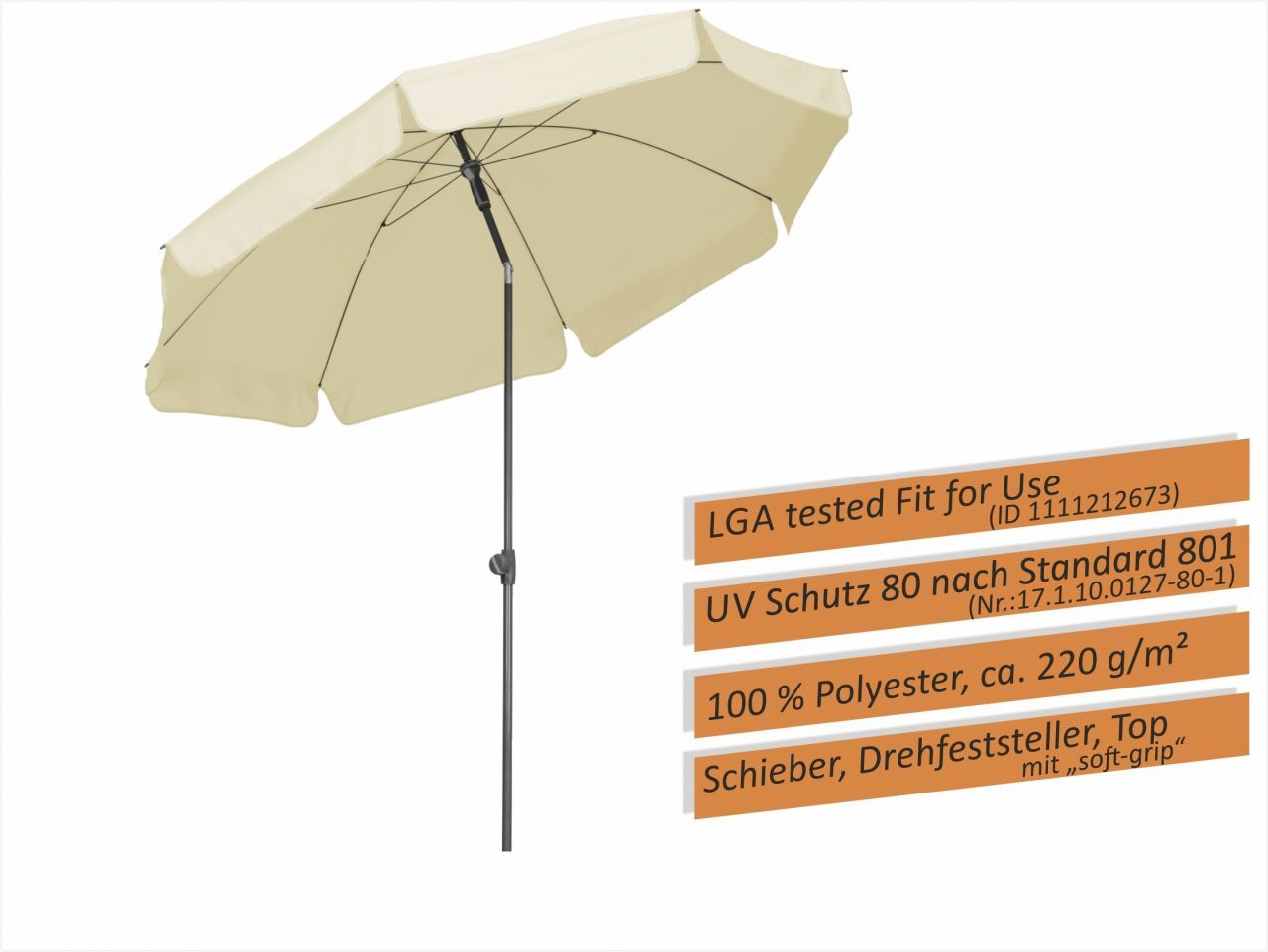 Schneider Schirme Schneider Sonnenschirm Aquila natur Ø 200 cm