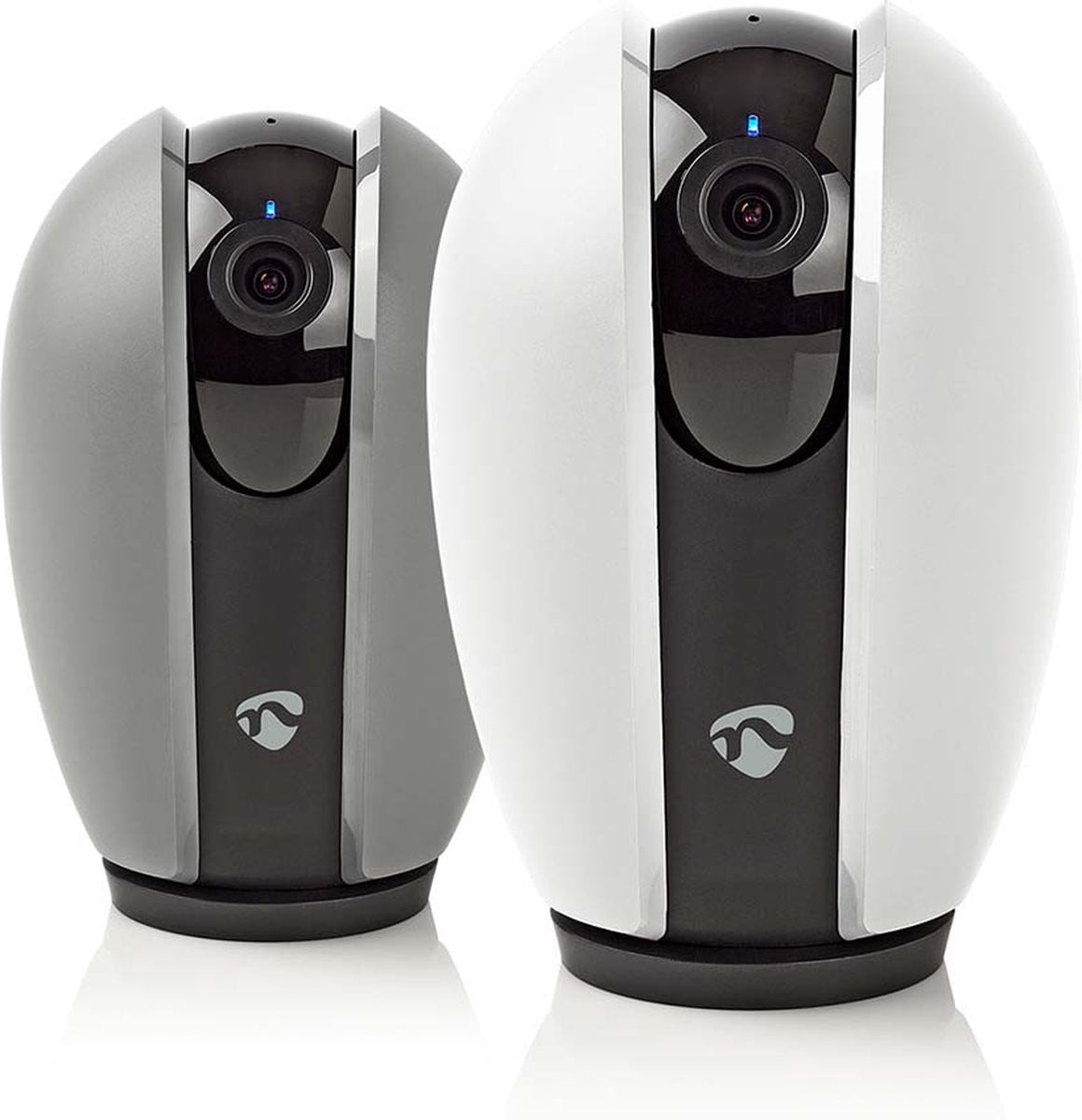 Nedis SmartLife Camera voor Binnen - Full HD 1080p - Pan Tilt - Nachtzicht - Donkergrijs/Wit