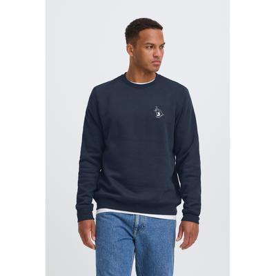 Sweatshirt BLEND "BHKACE CREW SWEAT", Herren, Gr. XL, blau (salute wine oclock), Sweatware, Obermaterial: 50% Baumwolle, 50% Polyester, unifarben, regular fit normal, Rundhals, Rippbündchen, Sweatshirts Sweatshirt, Baumwollmischung, regular fit