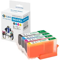 4 G&G Image XL-Druckerpatronen ersetzen HP 364XL/ N9J74AE