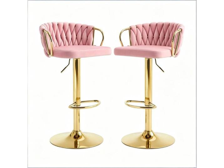 Chaise de cuisine confortable Pour salon Pour cuisine Rose Tabouret d'oreiller soft Chaise café Tabouret bar élégant