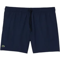 LACOSTE Herren Badeshorts - Swimshorts, Badehose, schnelltrocknend, Logo, uni Dunkelblau / L