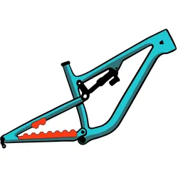 Ridewrap VHSV-3 Kettengeräuschdämpfer Schutz der Hinterbaustrebe