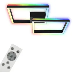 Briloner  RGB  CCT  LED  Deckenleuchte  FRAME  BACK  schwarz  LED/34W