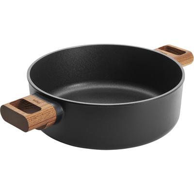 Kasserolle WOLL "MADE IN GERMANY - Eco Logic QXR", schwarz (schwarz, natur), Ø:24cm, Töpfe, Kasserolle