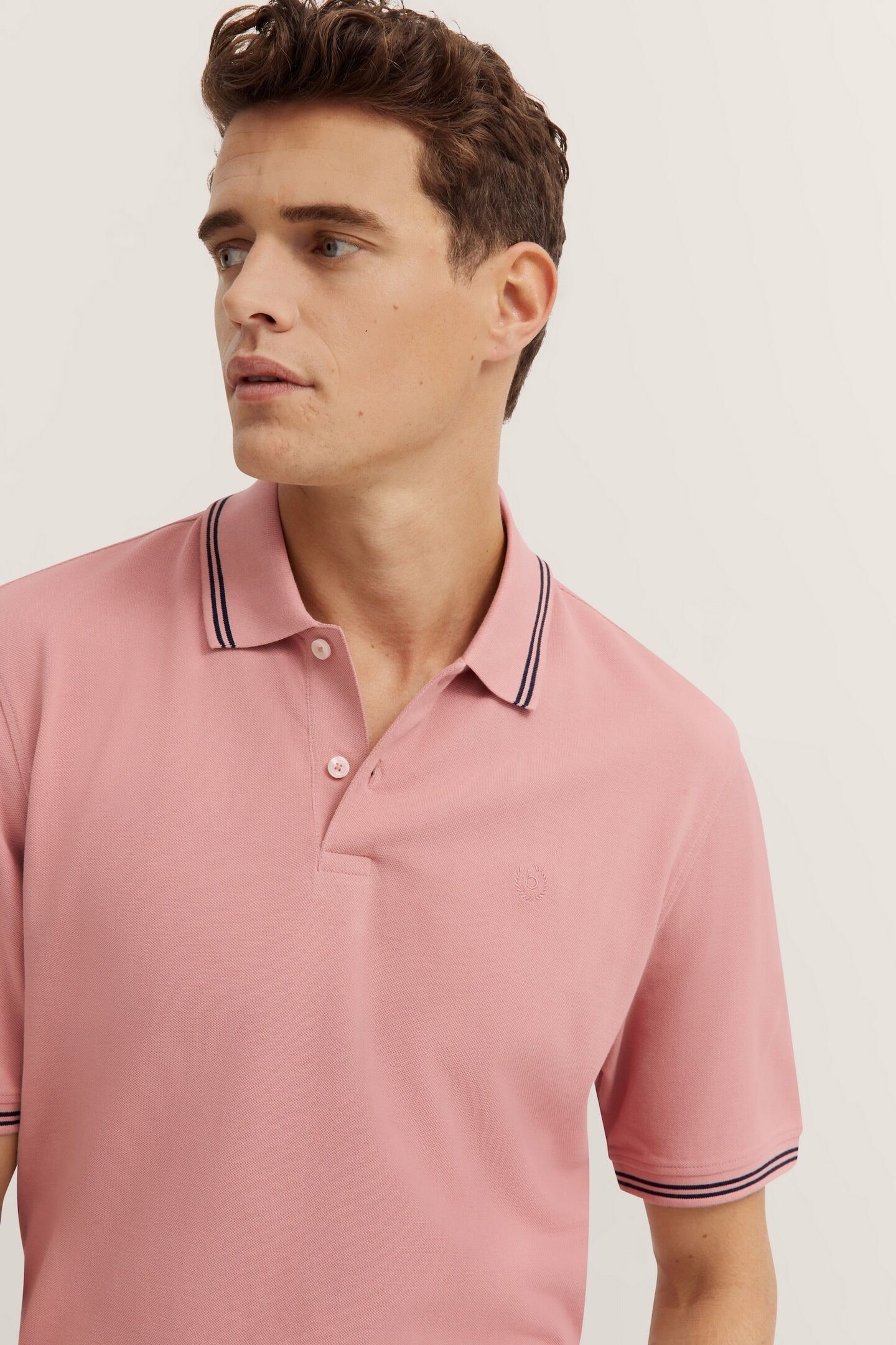 Poloshirt BUGATTI, Herren, Gr. 4XL, orange (940, koralle), 100% Baumwolle, unifarben, normal, ohne Ausschnitt, Rippbündchen, Shirts Poloshirt, mit Kontraststreifen und Bruststickerei 940, koralle 4XL