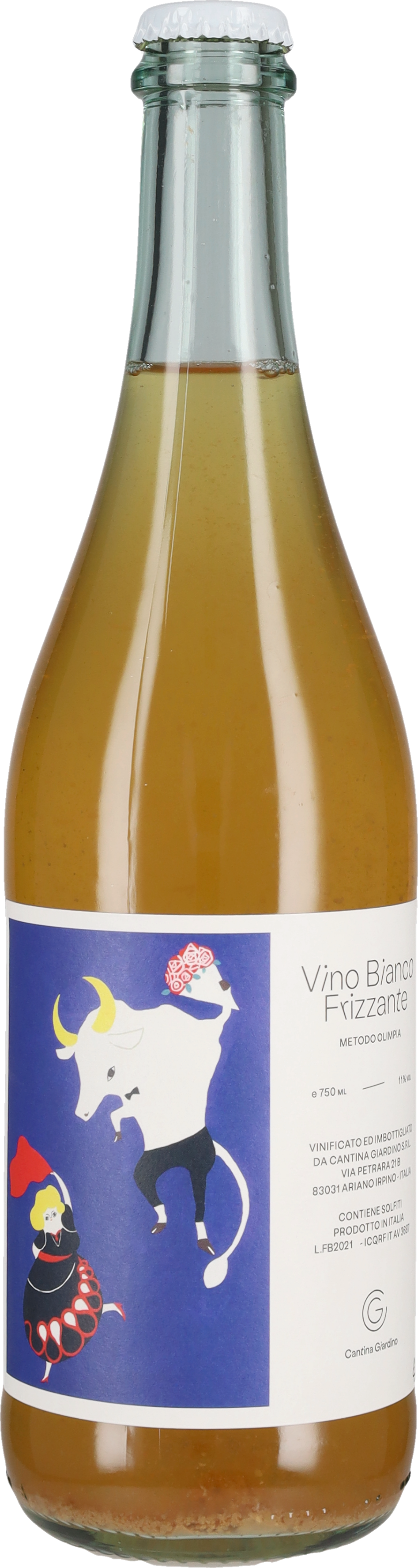 Bianco Frizzante Ancestrale ‘Metodo Olimpia’ Cantina Giardino