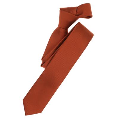 Krawatte VENTI "VENTI Krawatte uni", Herren, orange (dunkelorange), 70% Polyester, 30% Seide, Krawatten