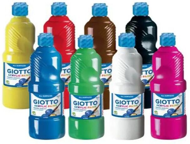 Assortiment Gouache Giotto Acrylic 8 x 500 ml