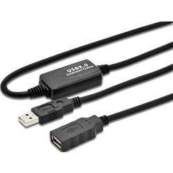 Digitus USB-Kabel USB 2.0 USB-A Stecker, USB-A Buchse 10.00 m Schwarz DA-73100-1