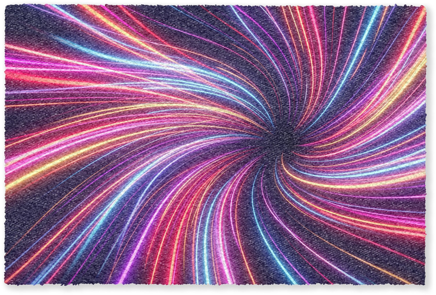 MuchoWow Deurmat Abstract Swirl Futuristic Neon - Breedte: 60 cm, Diepte: 40 cm
