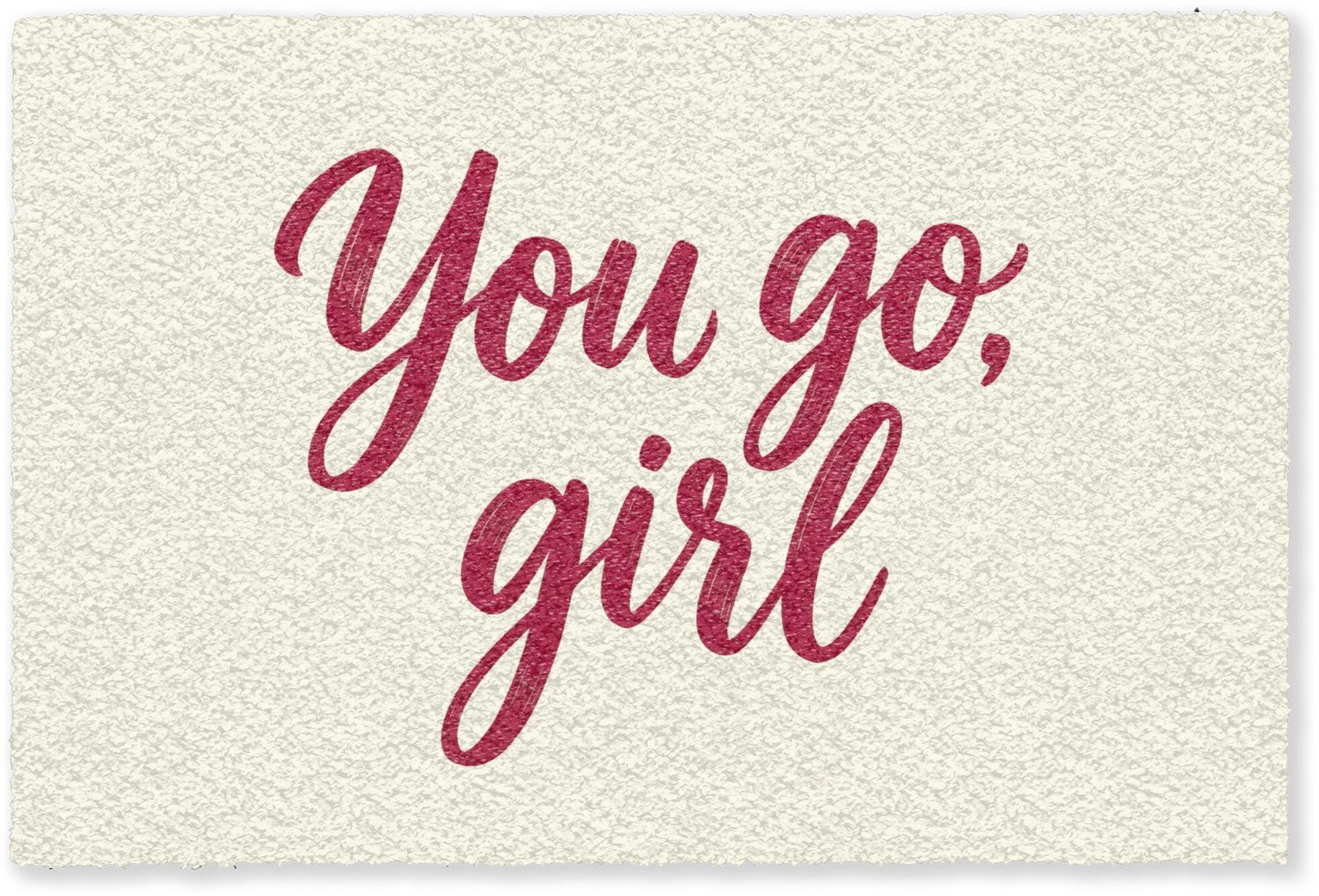 MuchoWow Deurmat You Go Girl - Rood/Wit - B/D: 180 x 120 cm