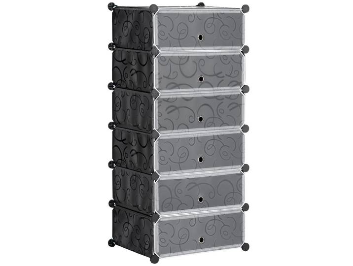 SCHUHREGAL für 6 Paar Schuhe Schuhkarton Aufbewahrung von Schuhen Schwarz+Weiß