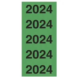 OTTO Office 100er-Pack Selbstklebende Inhaltsschilder »Jahreszahlen 2024« grün, 8 cm