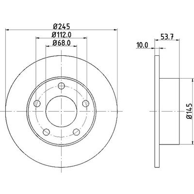 Hella Bremsscheibe [Hersteller-Nr. 8DD355118-581] für Audi