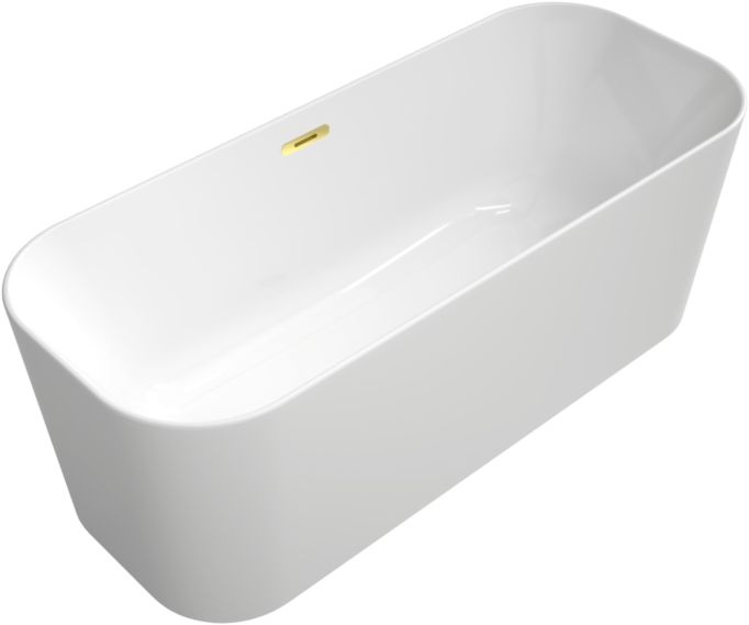 Villeroy und Boch Villeroy & Boch Finion freistehende Badewanne 177FIN7A3BCV301 170x70cm, Schürze Colour on Demand, weiß, gold