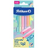 Pelikan Faserm. Colorella Star C302 PASTELL 6 ST Faltschachtel