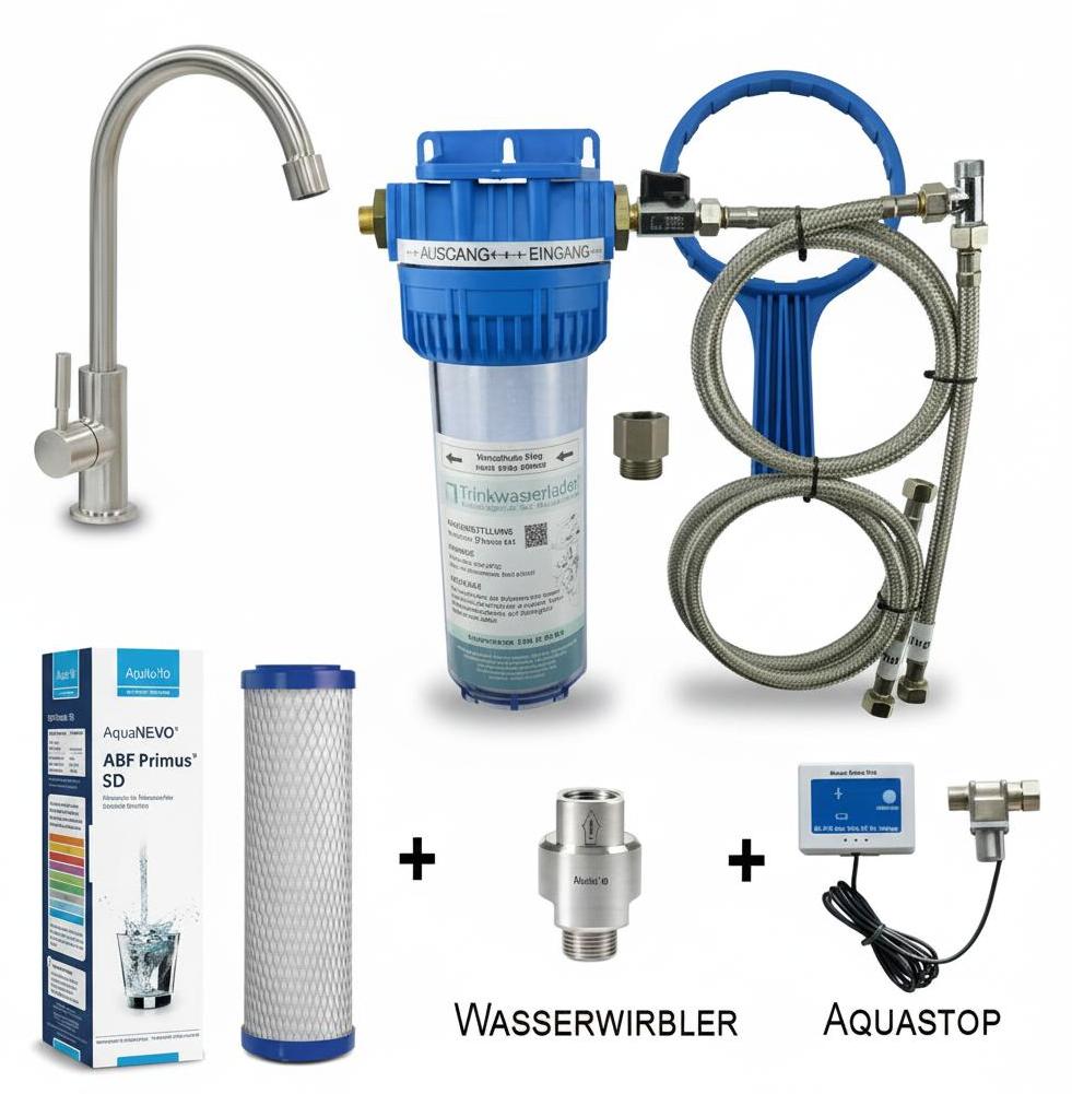 TWL Vario Filtersystem 'Safe-Premium-Plus' mit Inline Wirbler 2.8, Primus SD und Aquastop