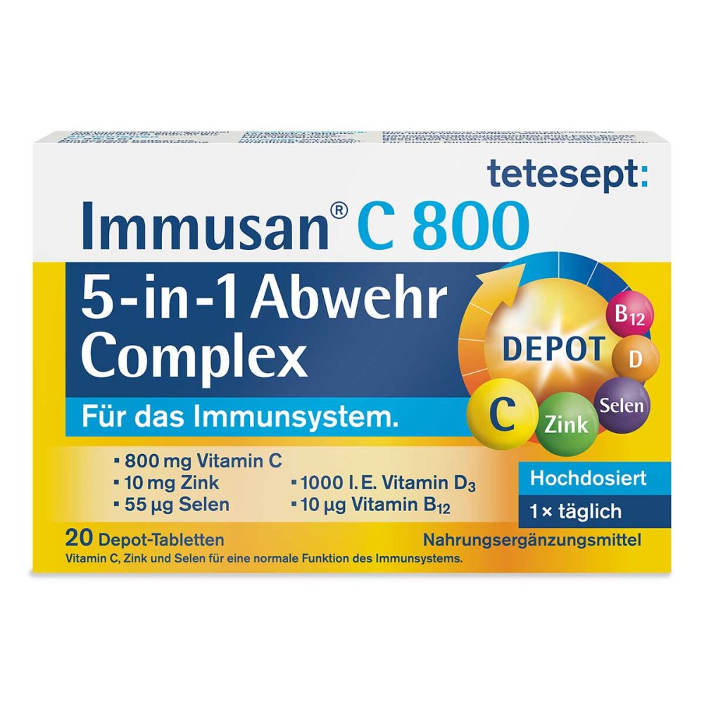 Merz Consumer Care GmbH Tetesept Immusan C 800 5in1 Abwehr Complex Tabletten 16700521