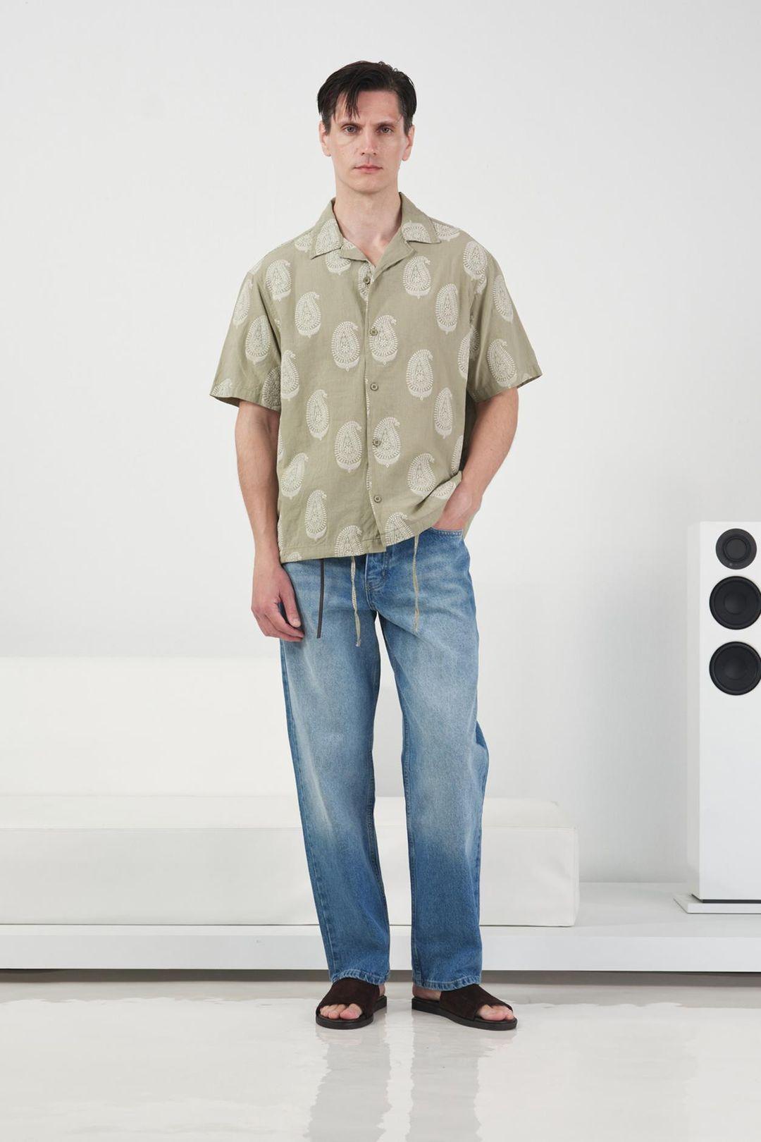 Paisley-Print Kurzarmhemd