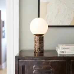 Nordlux Lilly Marble Braun moderne Tischlampe dekorative Leuchte