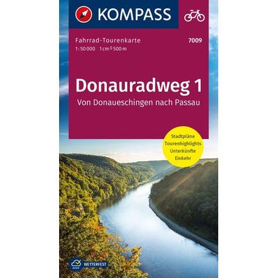 KOMPASS Fahrrad-Tourenkarte Donauradweg 1, von Donaueschingen nach Passau 1:50.000, Sonstige von , KOMPASS Freytag & Berndt, 978-3-99121-620-9
