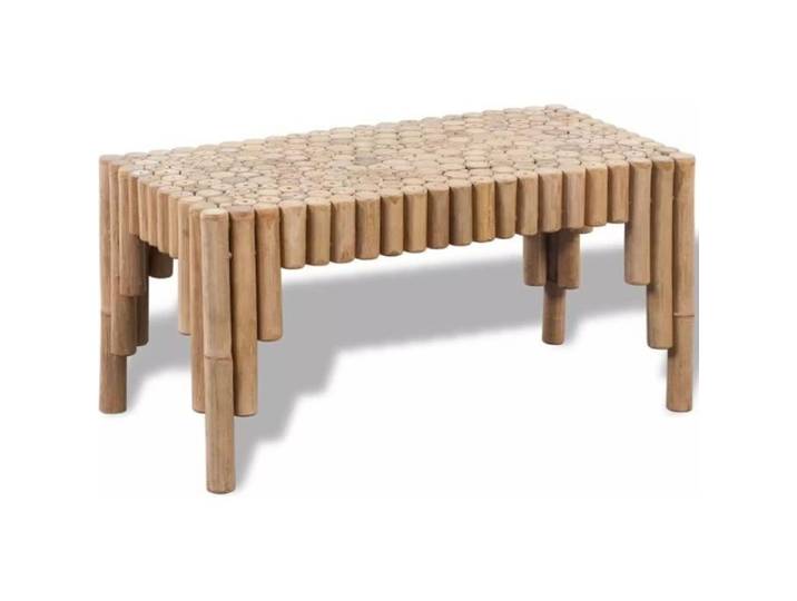 Table basse en bambou - Magnifique Economique - Rectangulaire - Bois - 70x35x35cm