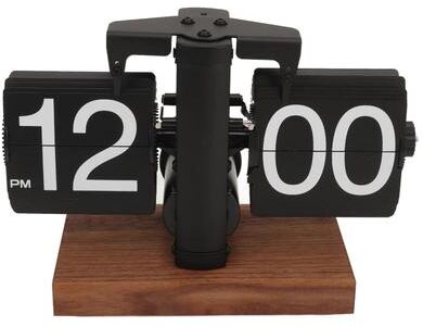 Uplifted Goods Digital Flip Down Clock For Home And Office Decoration black
