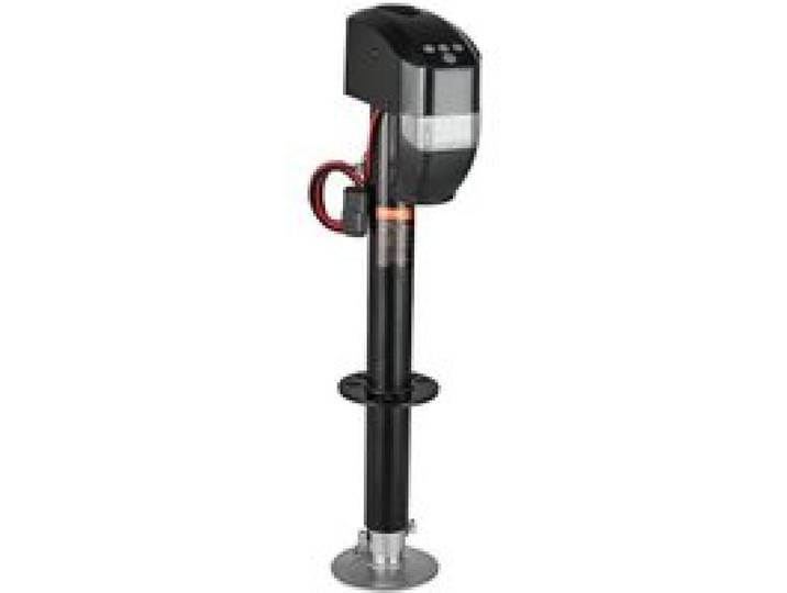 VEVOR Cric de Remorque Électrique, 2267 kg, Cric de Camping-car Robuste avec Connecteur à 2 Voies, Télécommande, Manivelle, LED, Housse de Cric, Plage de Levage 255-860 mm, pour Remorques Camping-cars