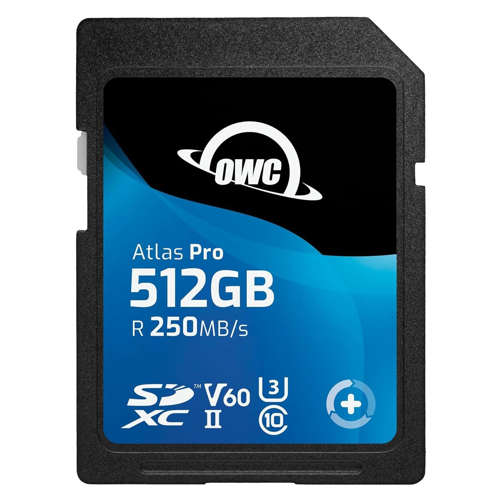 OWC Atlas Pro SDXC V60 UHS-II Memory Card 512GB (512 GB, SDXC, UHS-II) (OWCSDV60P0512)