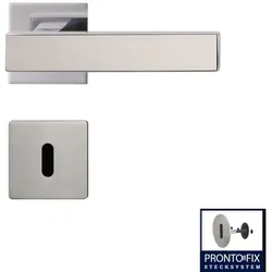 GRIFFWERK Rosettengarnitur CUBICO PIATTA S QUATTRO - Edelstahl matt-PZ