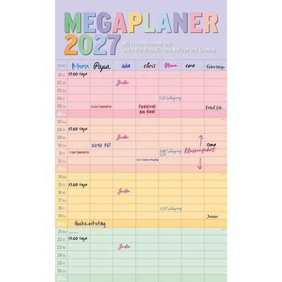 Megaplaner 2027 mit 7 Spalten