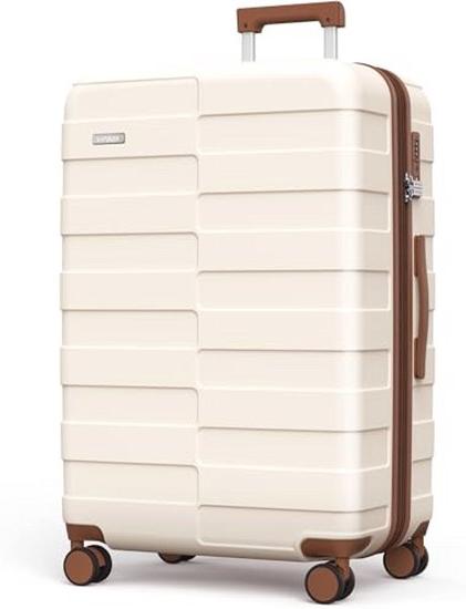Leichter Hartschalen-Reisekoffer, 75x45x27 cm - Erweiterbar, mit 4 Rollen und TSA-Zulassung
