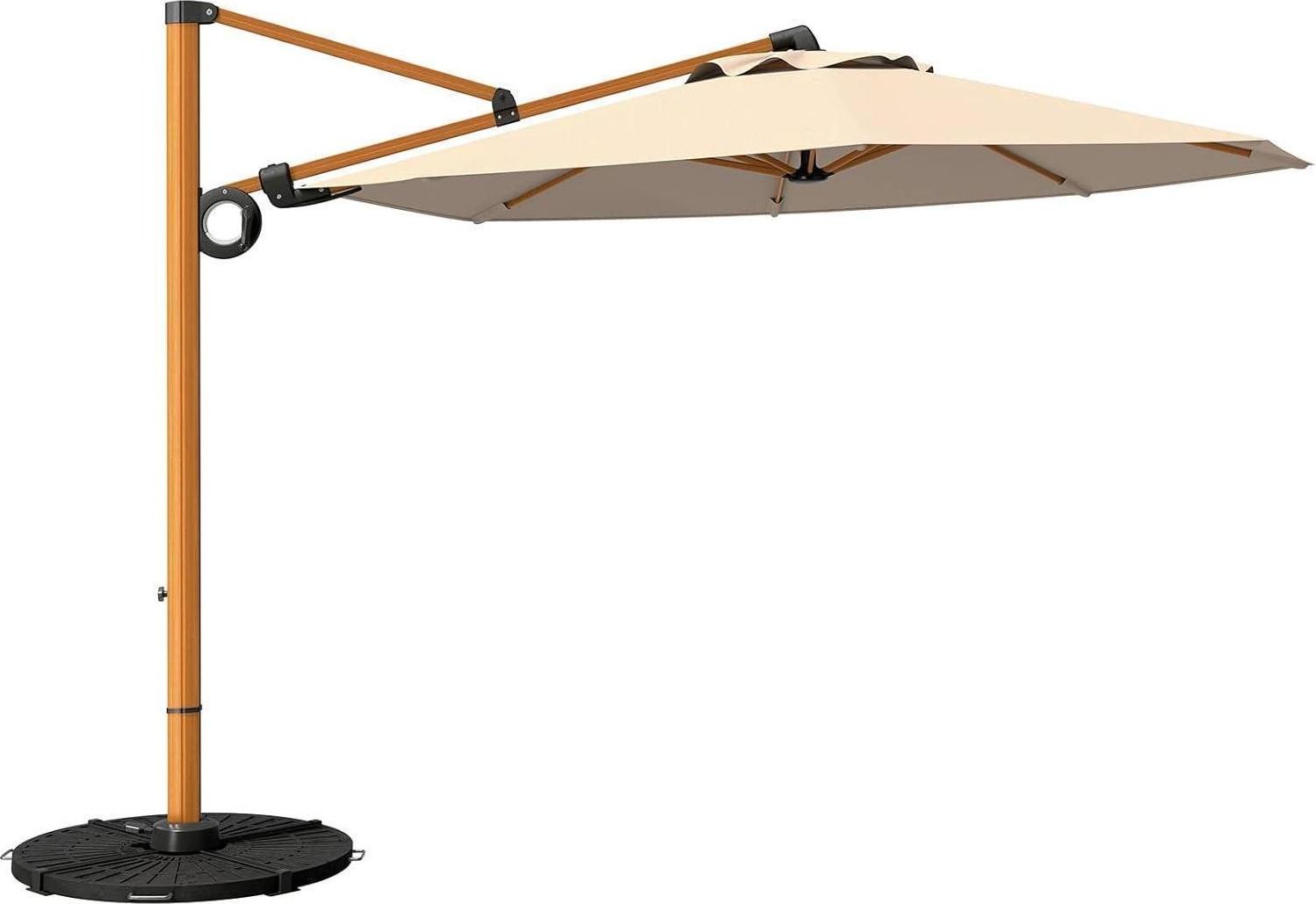 Aluminium Sonnenschirm 300cm mit Kurbelbedienung und UV-Schutz