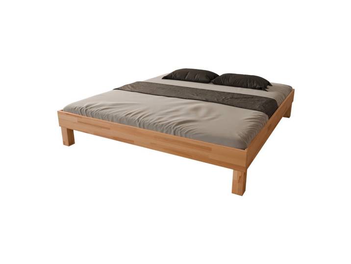 MeinMassivholz Futonbett 160/200 cm aus Kernbuche, Buchefarben, Holz, Echtholz,Kernbuche, Rechteckig, 160x200 cm, Schlafzimmer, Betten, Futonbetten