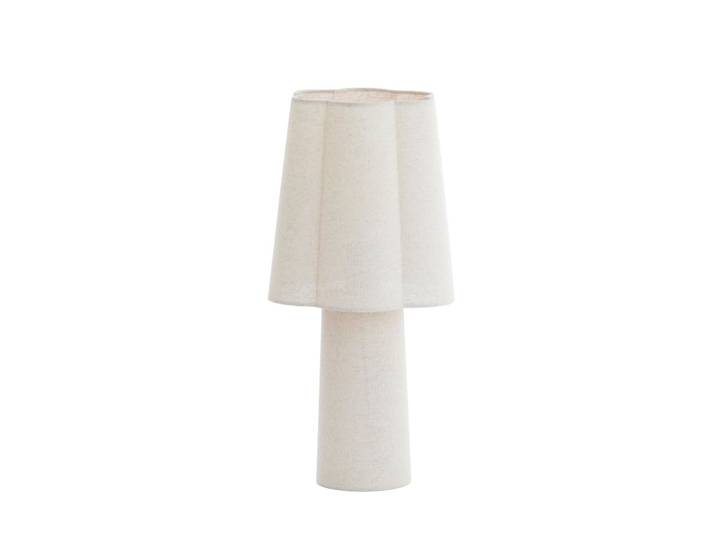 Lampe de table textile lin ø25cm