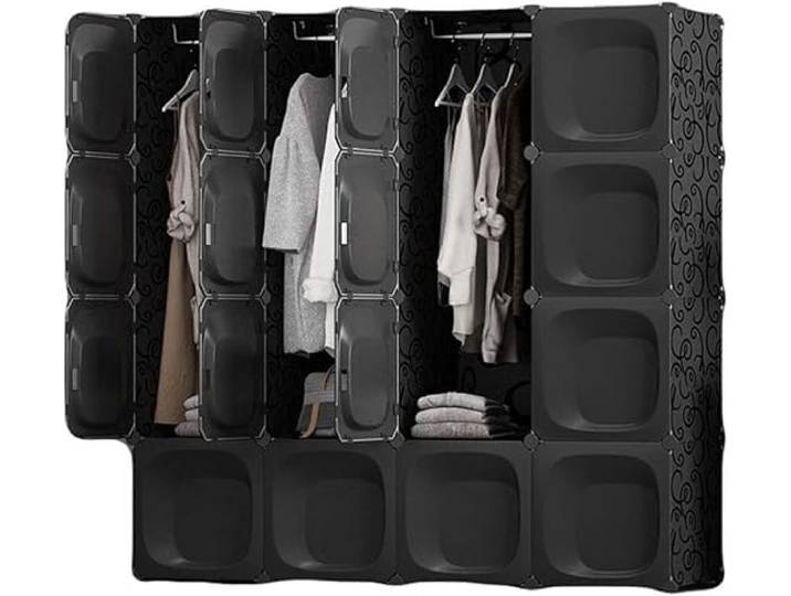LoiYtrd Mobiler Kleiderschrank, Aufbewahrungsschrank, Schlafzimmer(111cm)