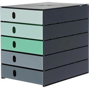 Styro Styro Schubladenbox  val Pro emotions Frühling, A4, 5 Fächer, Kunststoff geschlossen, bunt/schwarz