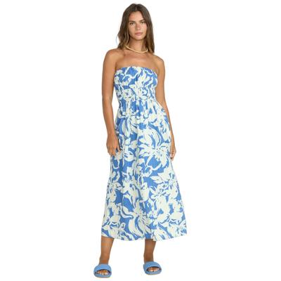 Sommerkleid BILLABONG "In The Sky", Damen, Gr. M, US-Größen, Langarm, blau, [ Fabric] Cotton, Kleider Sommerkleid