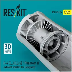 ResKit F-4 (E, J, F, G, S) Phantom II exhaust nozzles for Tamiya kit (3D Printed)