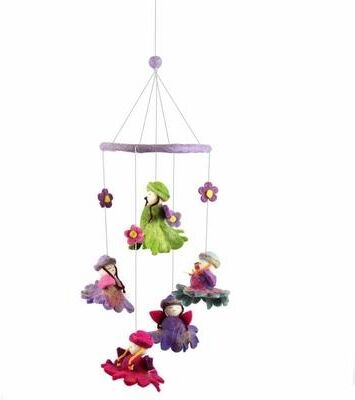 Taylor & Olive Tulip Handmade Felt Flower Fairy Mobile