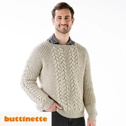 Strickanleitung – Herrenpullover im Zopf- und Patentmuster-Mix Tirol