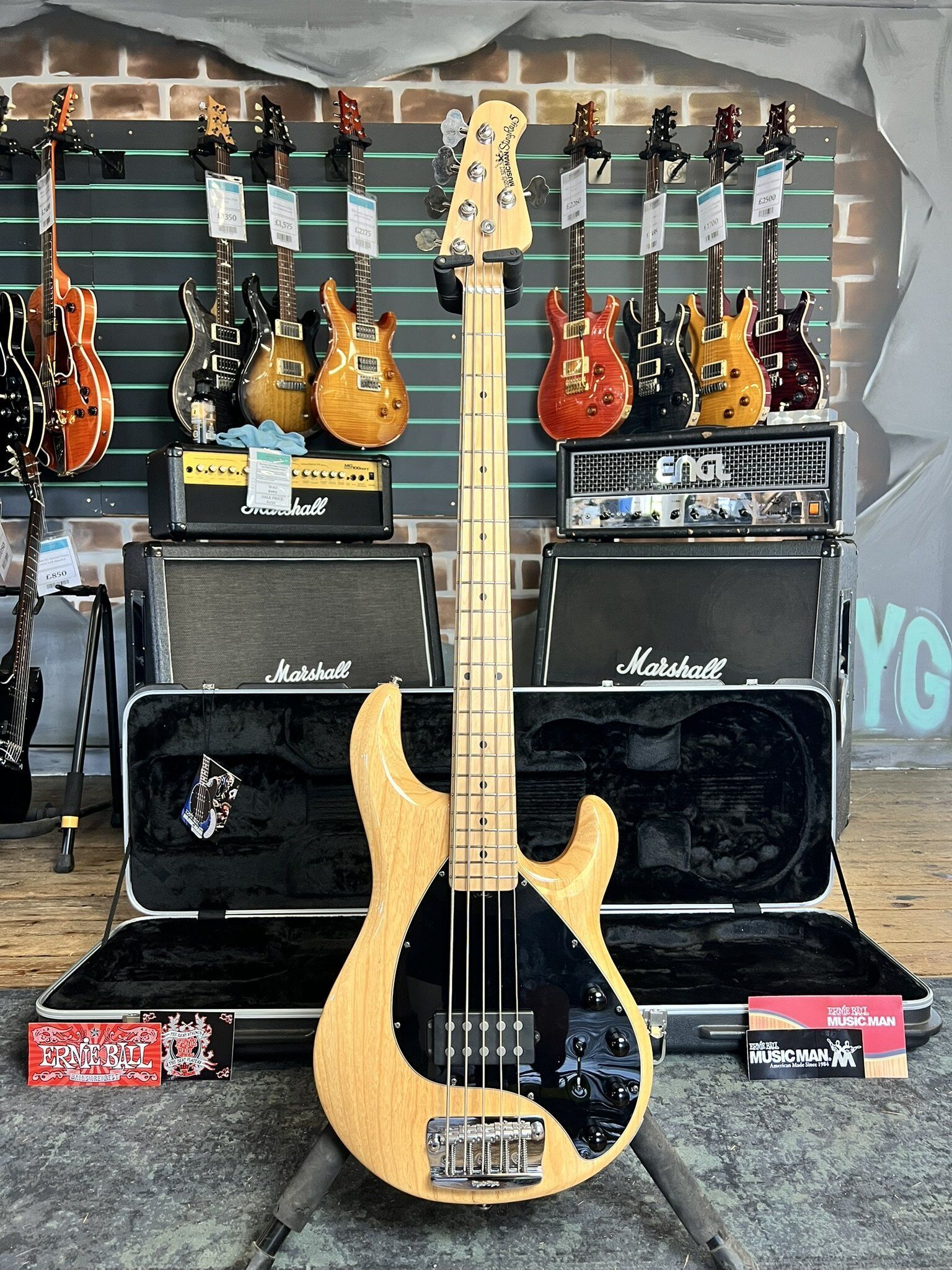 Ernie Ball Musicman StingRay5 H Natural Gloss 2013 Electric Bass Guitar   Natural Gloss - Refurbished