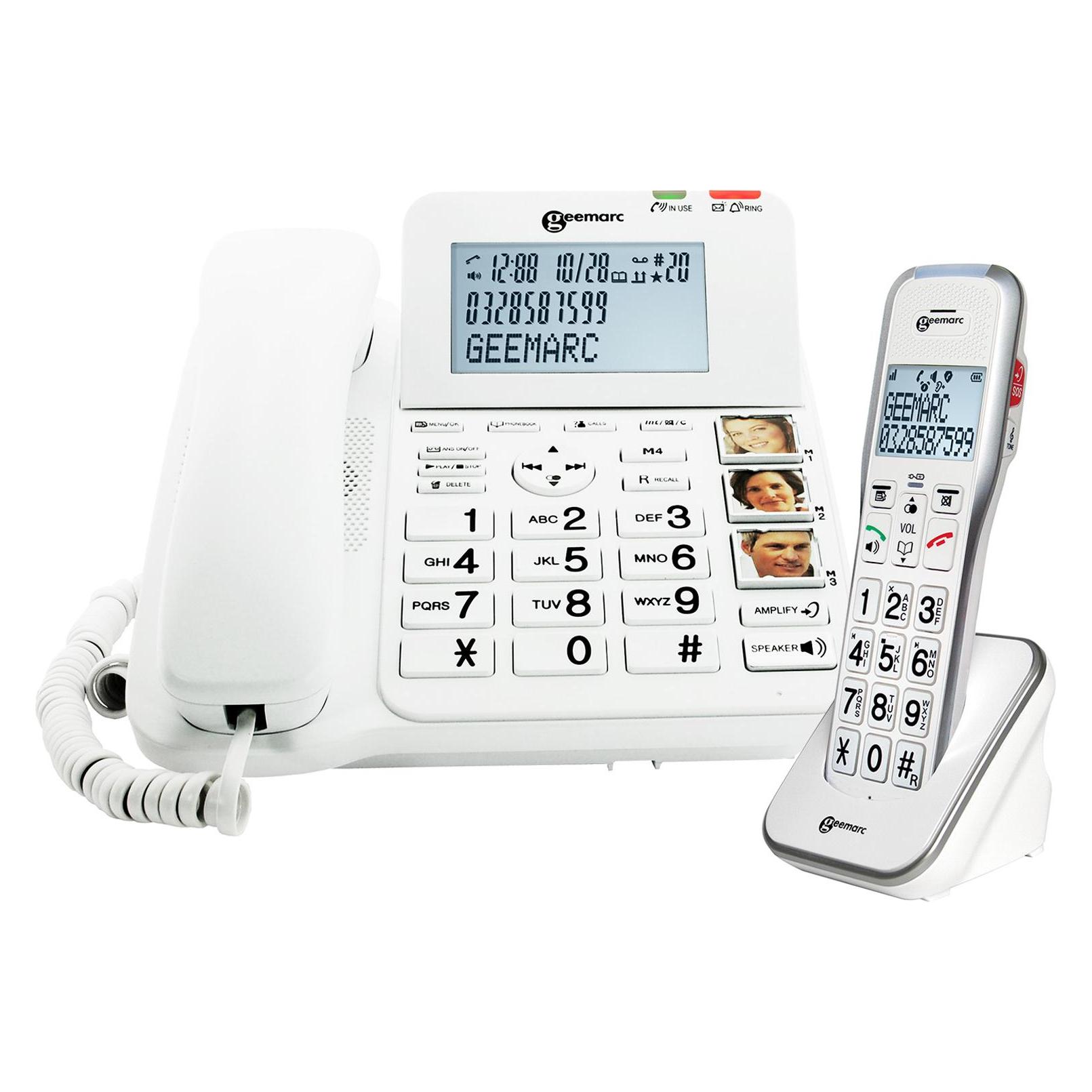 Geemarc DECT595 Seniorentelefon (DECT595_COMBI_WH_VDE)
