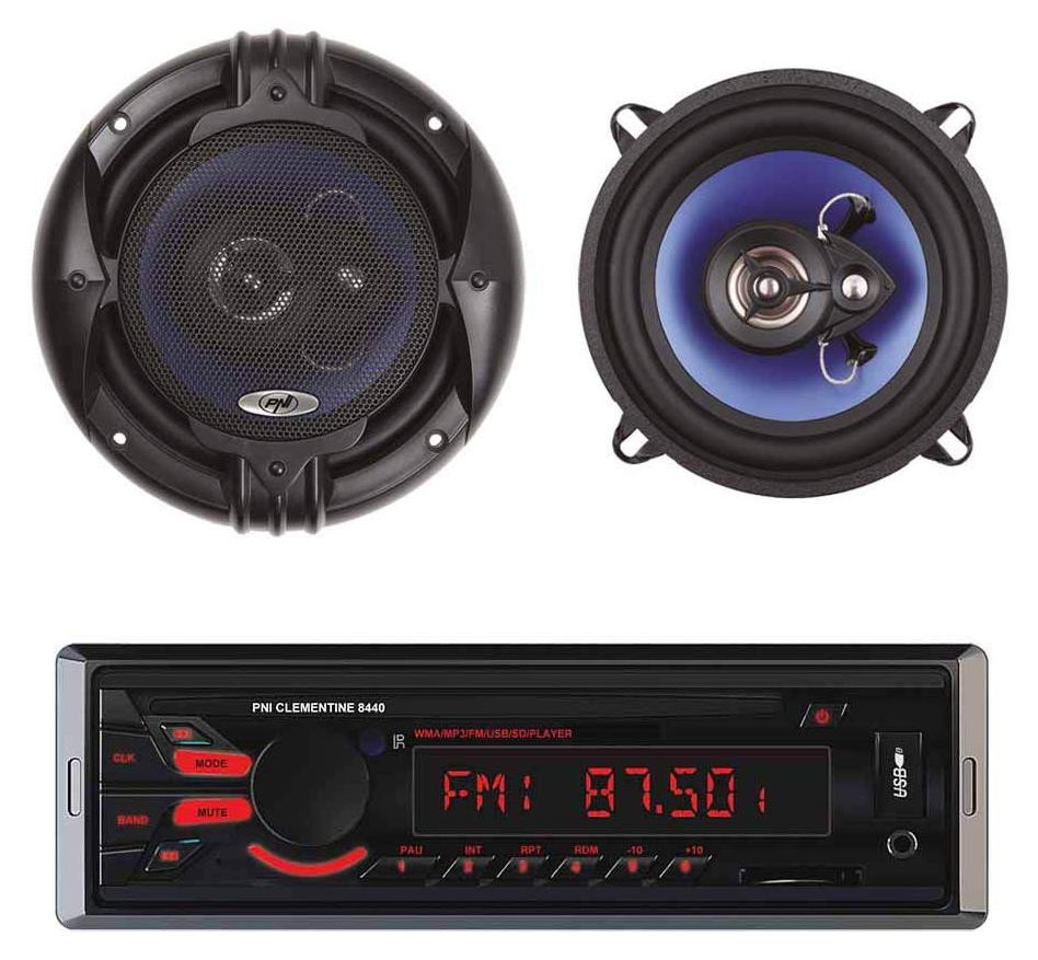PNI 8440 HiFi500 Radio met coaxiale luidsprekers, zwart