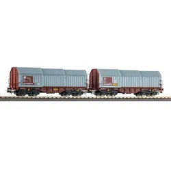 PIKO 28308 H0 2er Set Teleskophaubenwagen, FS, Ep. IV
