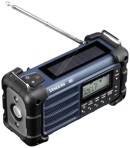 Sangean MMR-99 DAB+ Blue Outdoorradio DAB+, DAB, UKW Notfallradio, Bluetooth Solarpanel, spritzwassergeschützt, staubdicht