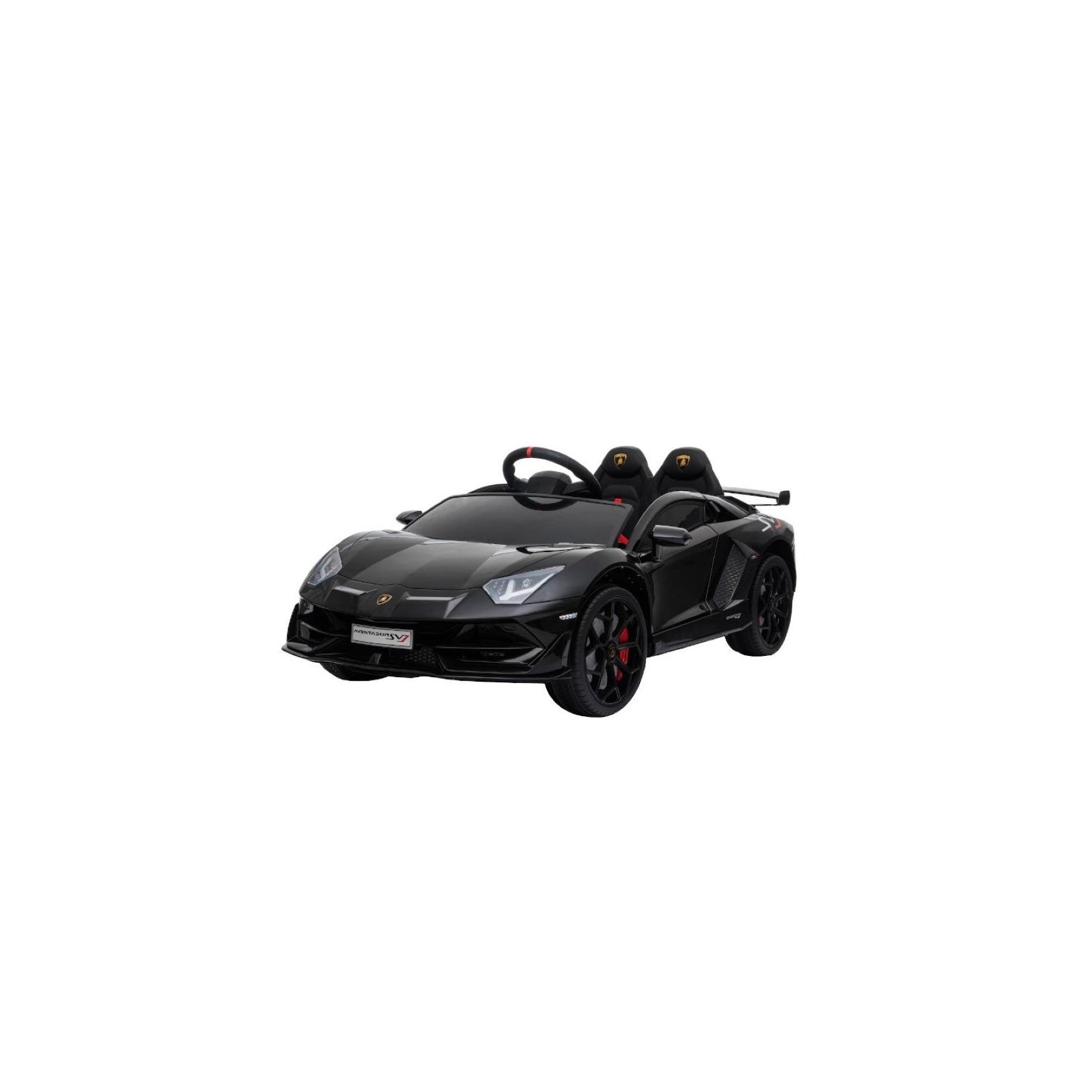 ES-Toys Kinder Elektroauto Lamborghini Aventador SVJ, Kunstledersitz, EVA-Reifen schwarz
